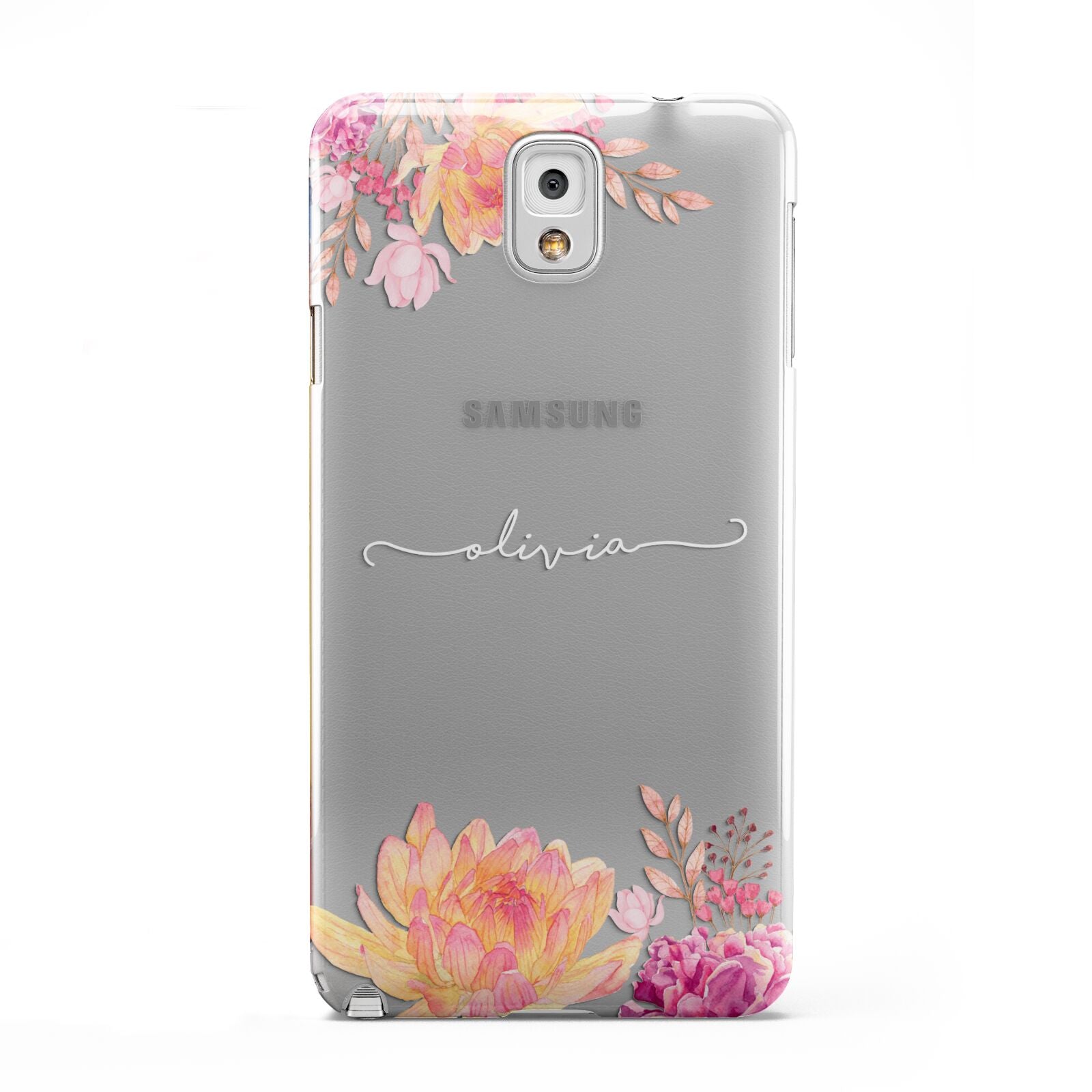 Personalised Dahlia Flowers Samsung Galaxy Note 3 Case