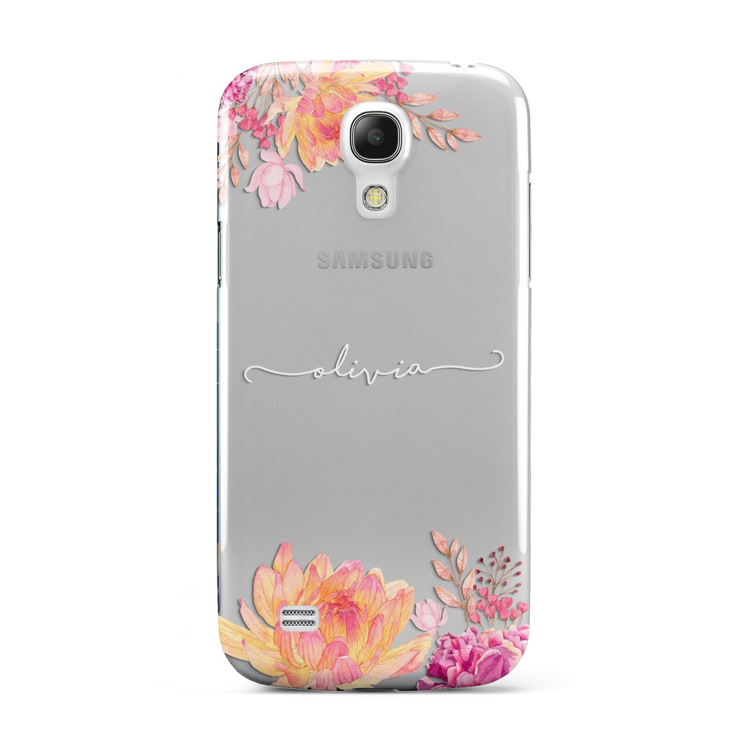 Personalised Dahlia Flowers Samsung Galaxy S4 Mini Case