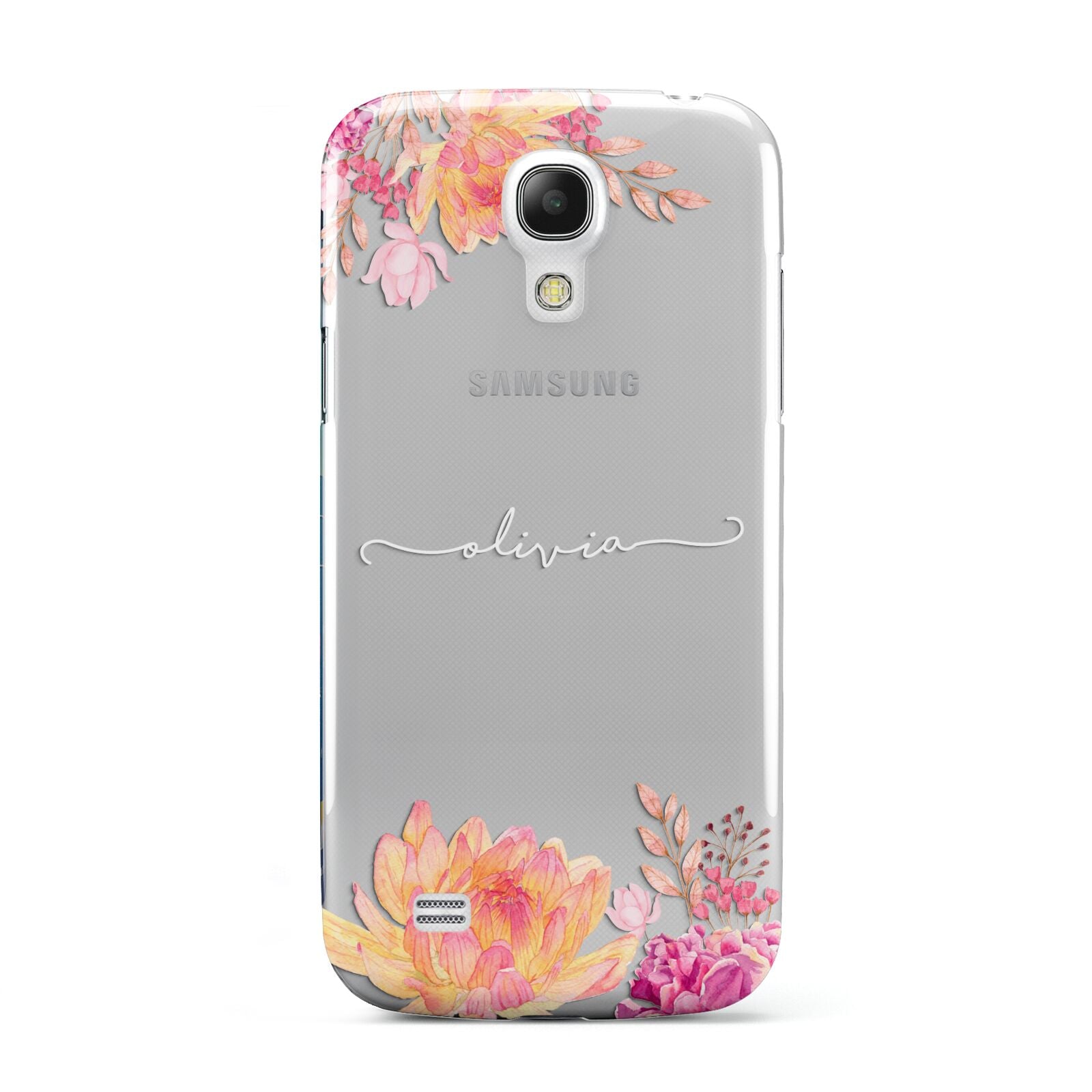 Personalised Dahlia Flowers Samsung Galaxy S4 Mini Case