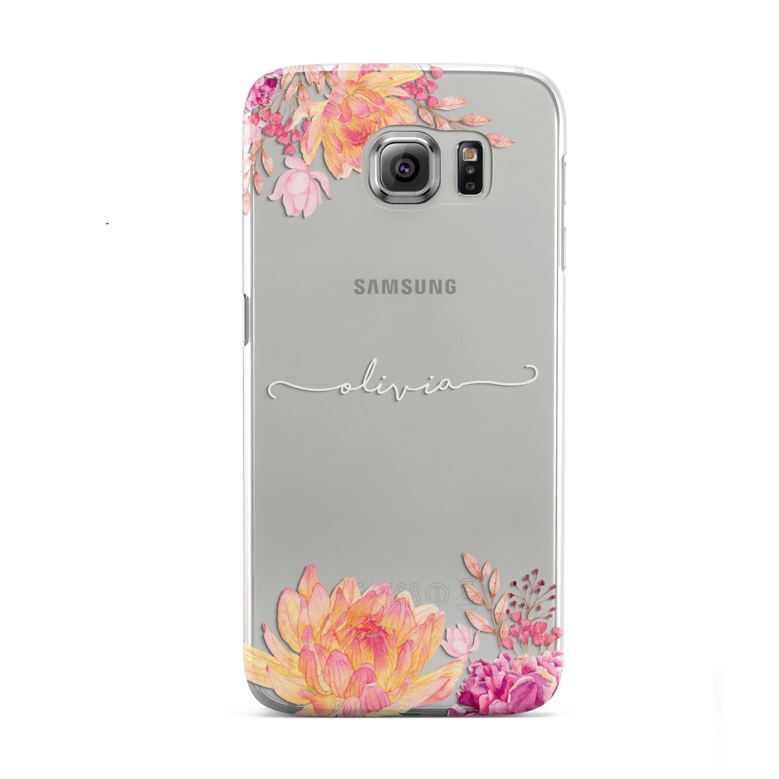 Personalised Dahlia Flowers Samsung Galaxy S6 Case