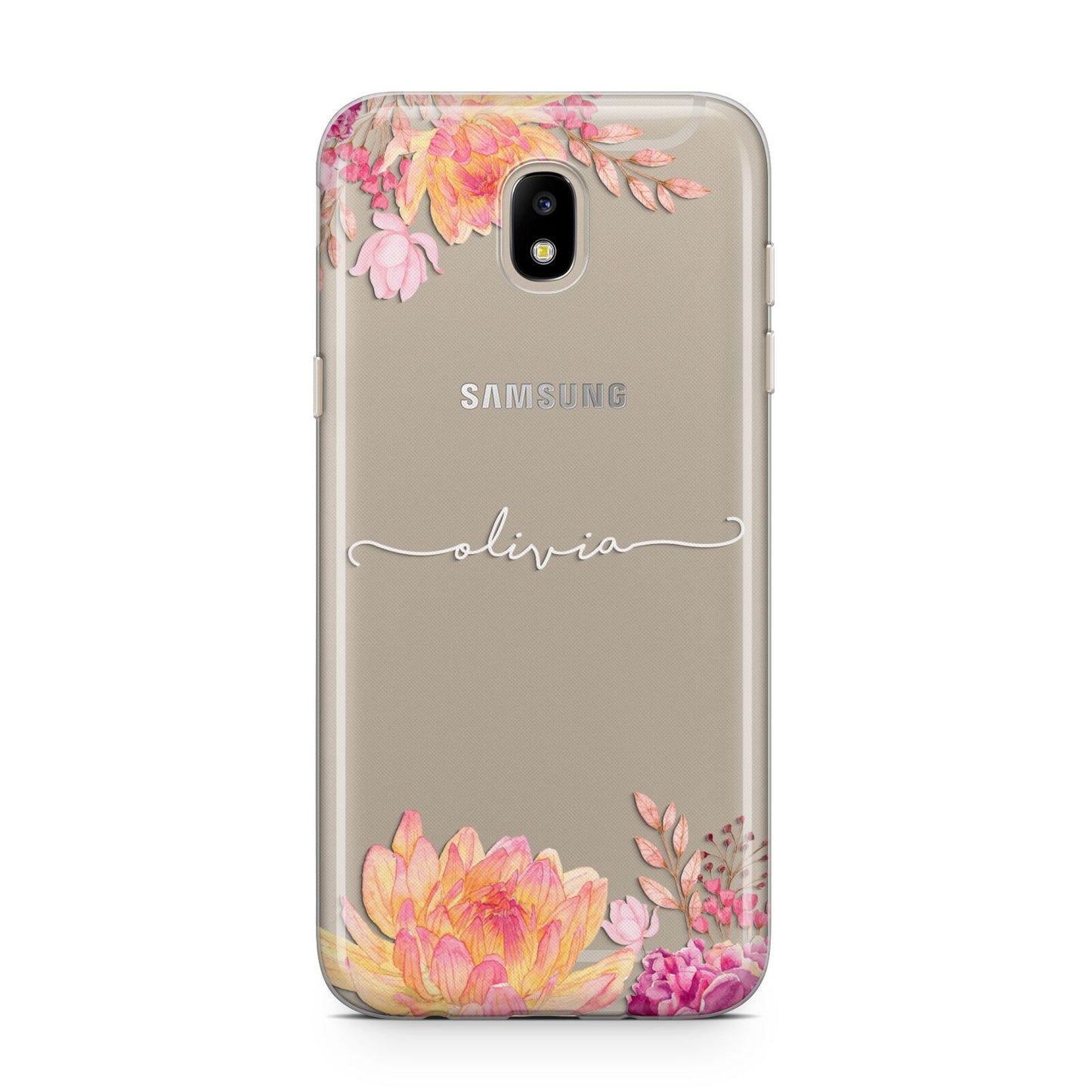 Personalised Dahlia Flowers Samsung J5 2017 Case