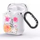 Personalised Dahlia Pink AirPods Clear Case Side Image