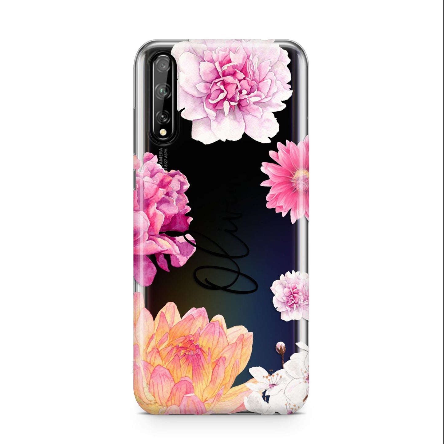 Personalised Dahlia Pink Huawei Enjoy 10s Phone Case