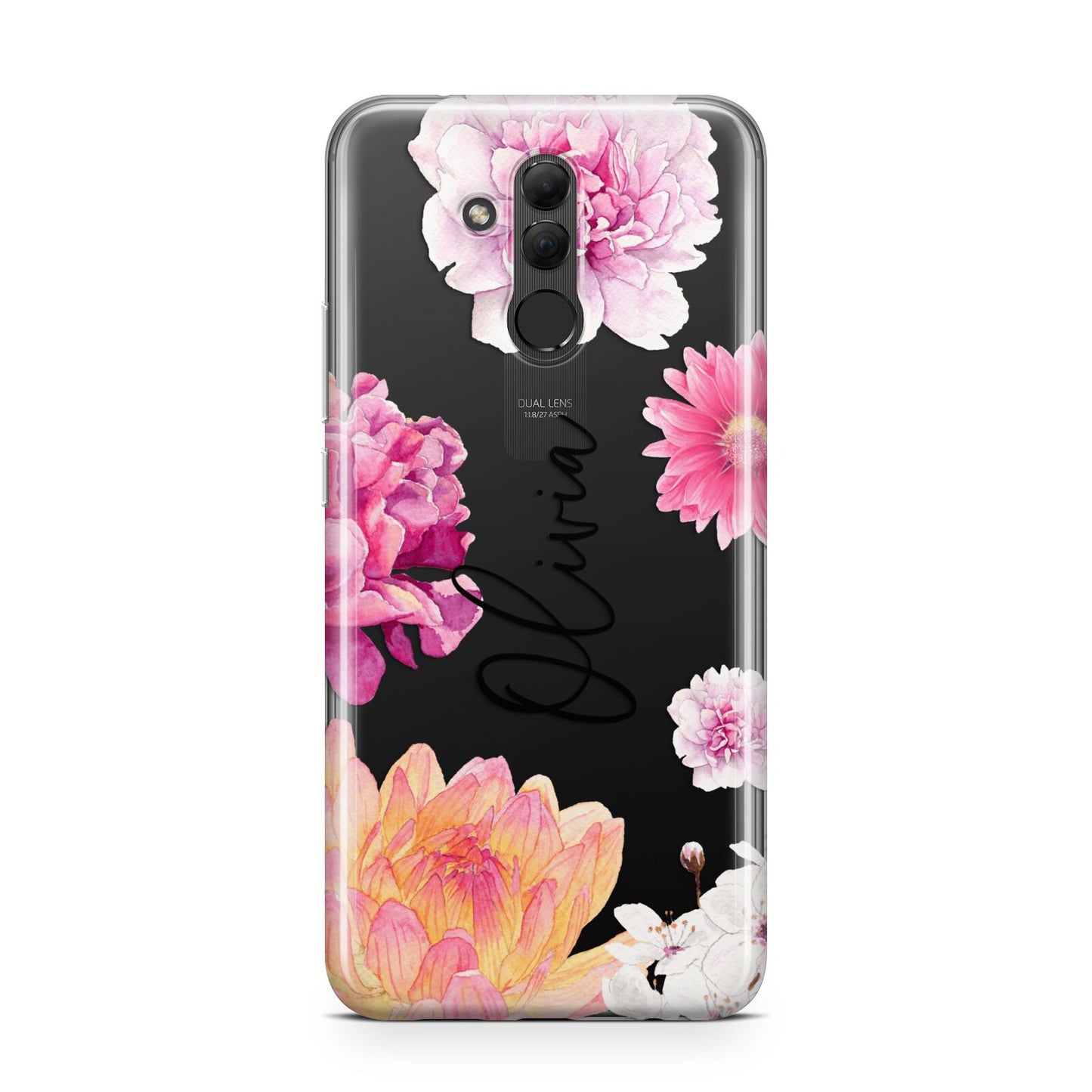 Personalised Dahlia Pink Huawei Mate 20 Lite