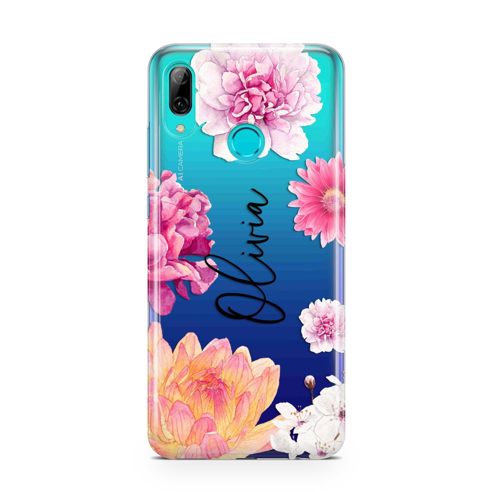 Personalised Dahlia Pink Huawei P Smart 2019 Case