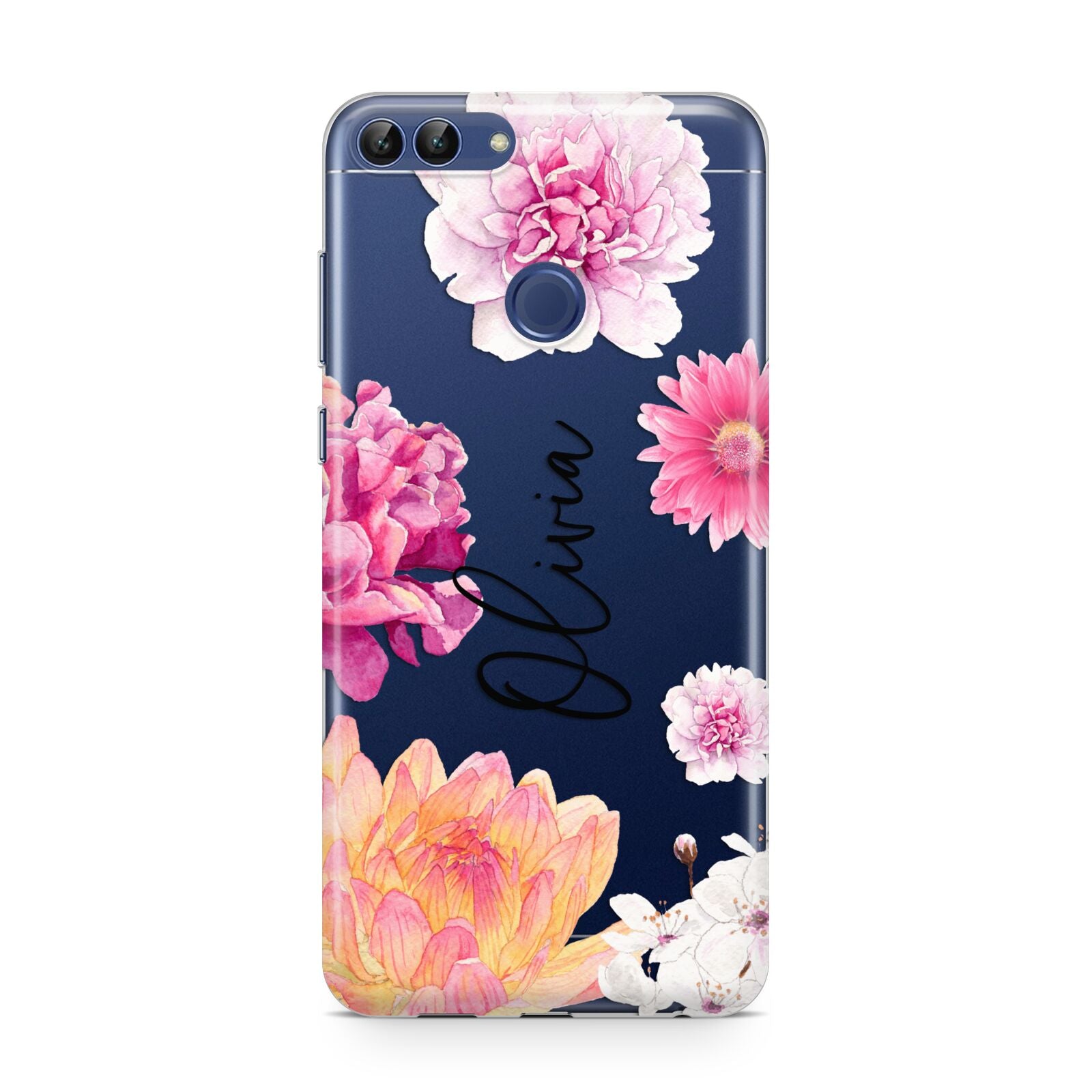 Personalised Dahlia Pink Huawei P Smart Case