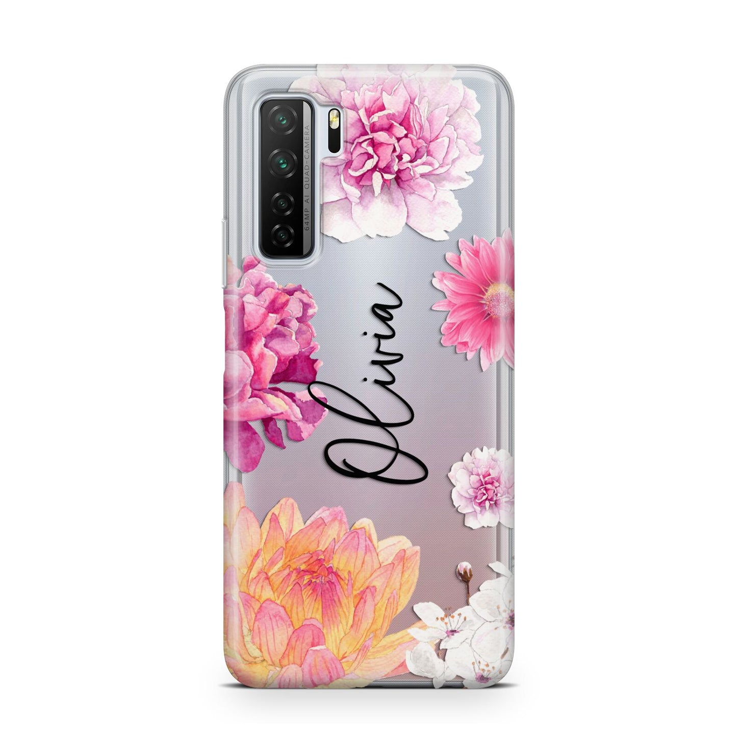 Personalised Dahlia Pink Huawei P40 Lite 5G Phone Case