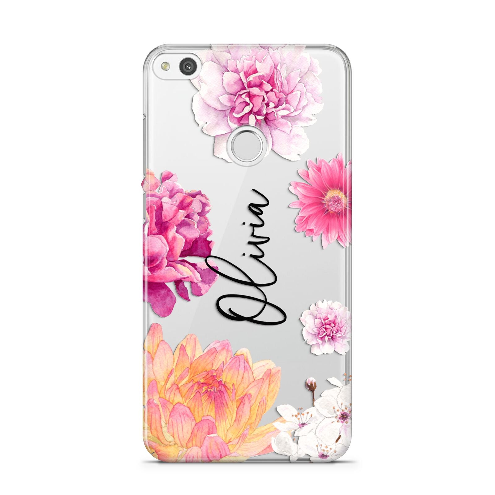 Personalised Dahlia Pink Huawei P8 Lite Case