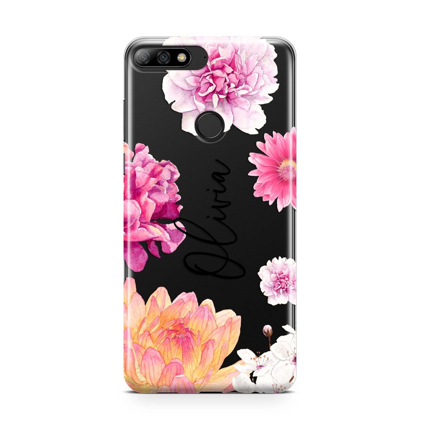 Personalised Dahlia Pink Huawei Y7 2018