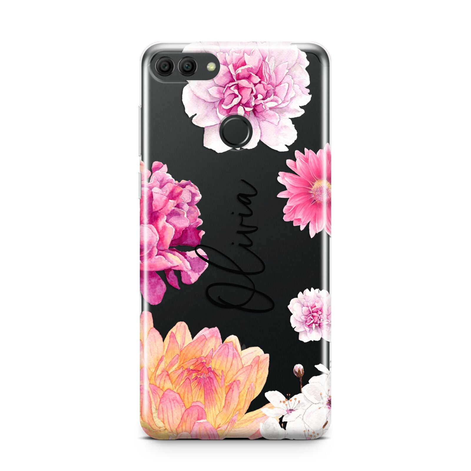 Personalised Dahlia Pink Huawei Y9 2018