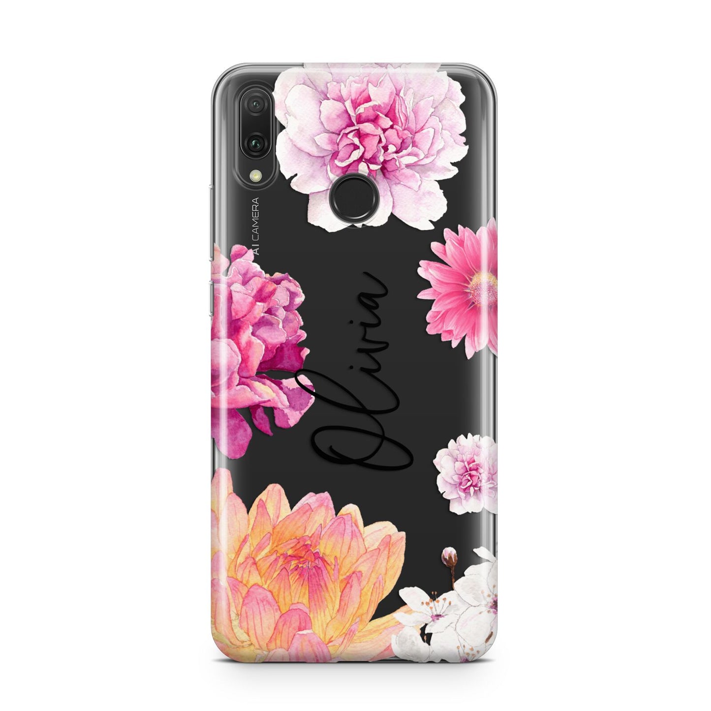 Personalised Dahlia Pink Huawei Y9 2019