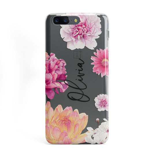 Personalised Dahlia Pink OnePlus Case