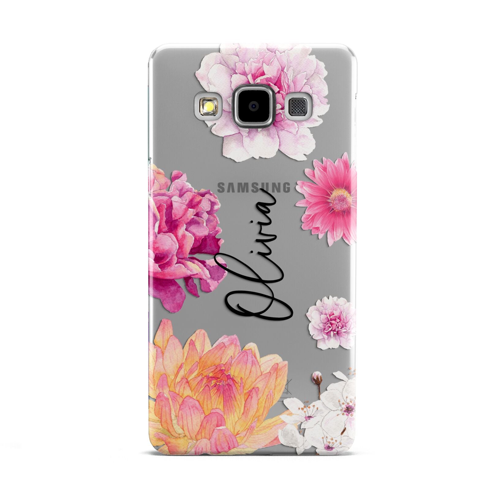 Personalised Dahlia Pink Samsung Galaxy A5 Case