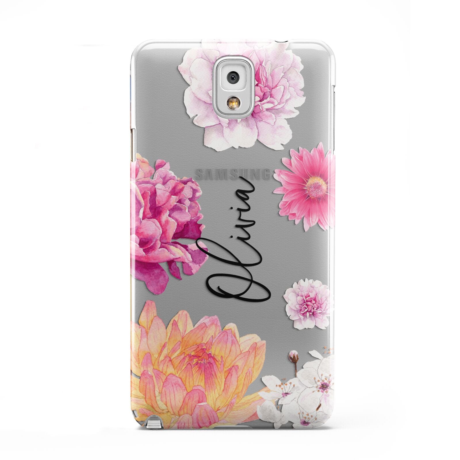 Personalised Dahlia Pink Samsung Galaxy Note 3 Case