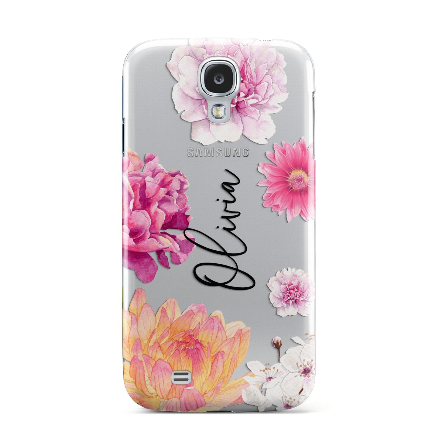 Personalised Dahlia Pink Samsung Galaxy S4 Case