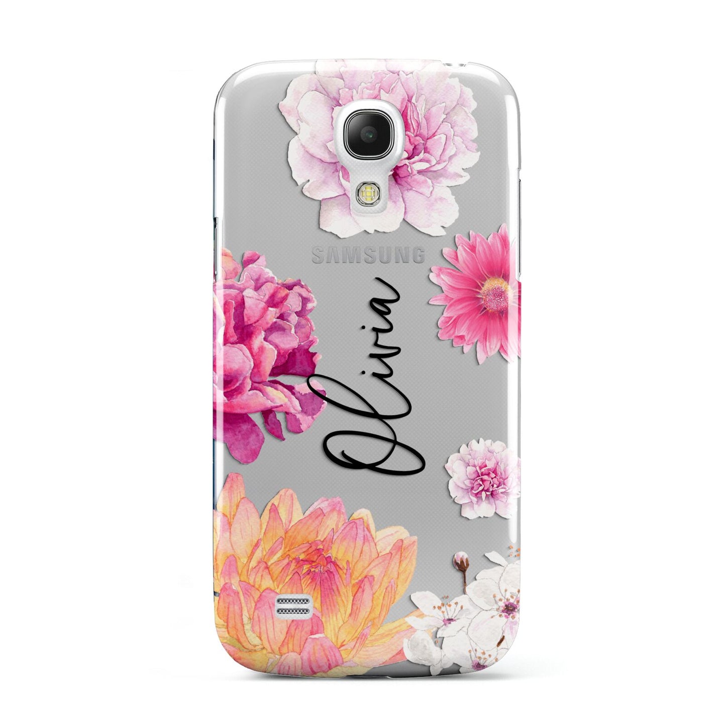 Personalised Dahlia Pink Samsung Galaxy S4 Mini Case