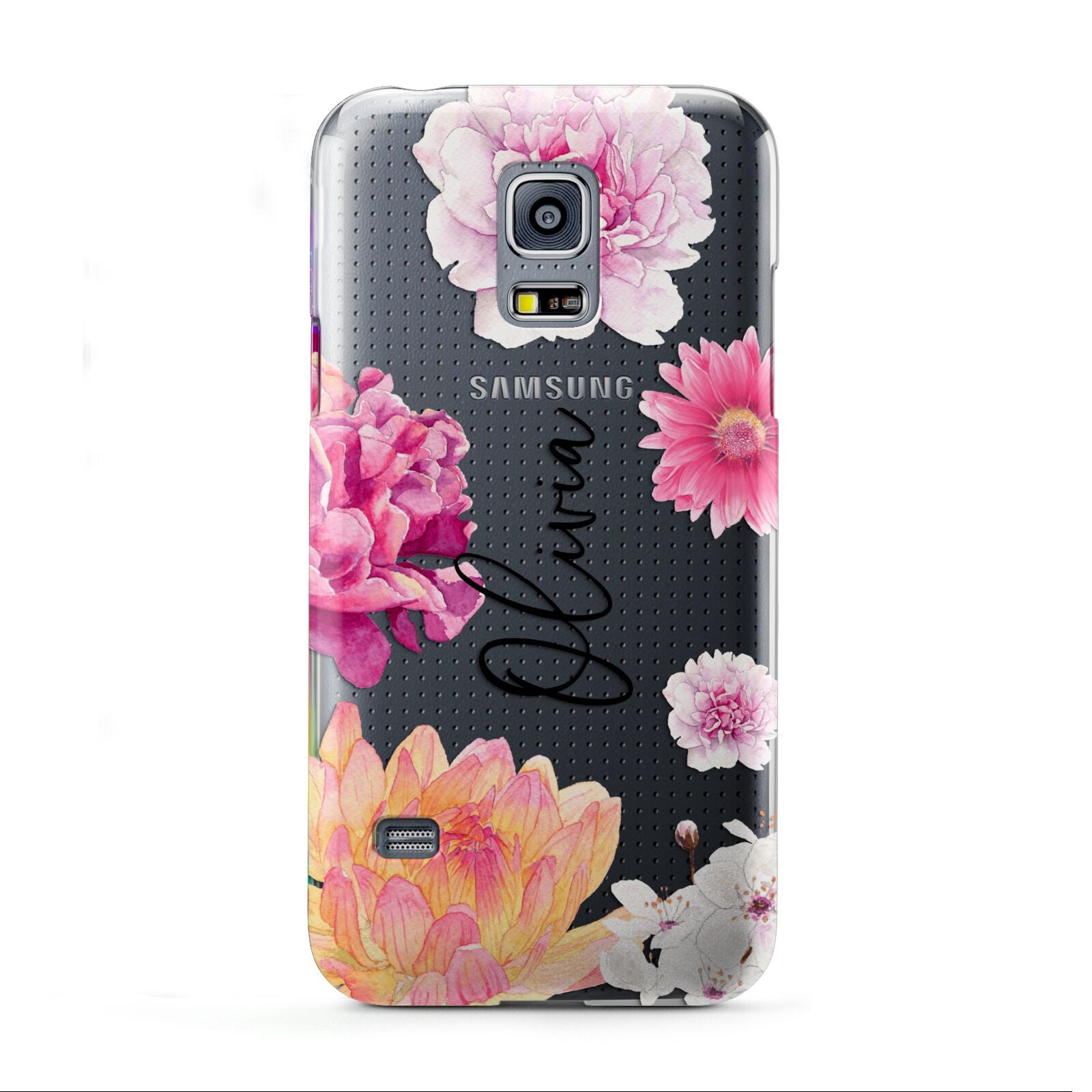 Personalised Dahlia Pink Samsung Galaxy S5 Mini Case