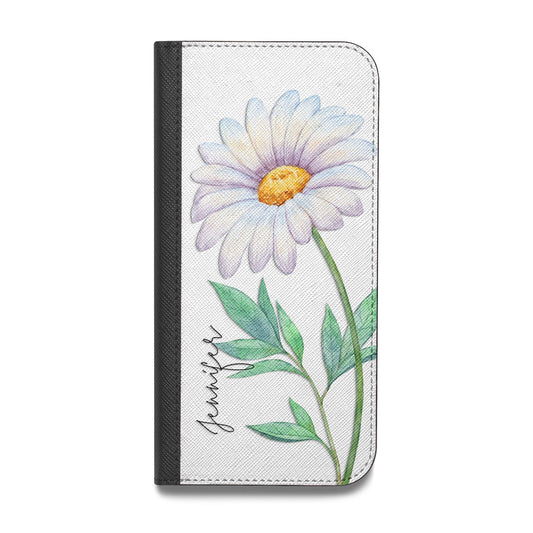 Personalised Daisies Vegan Leather Flip iPhone Case