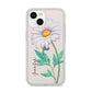 Personalised Daisies iPhone 14 Clear Tough Case Starlight