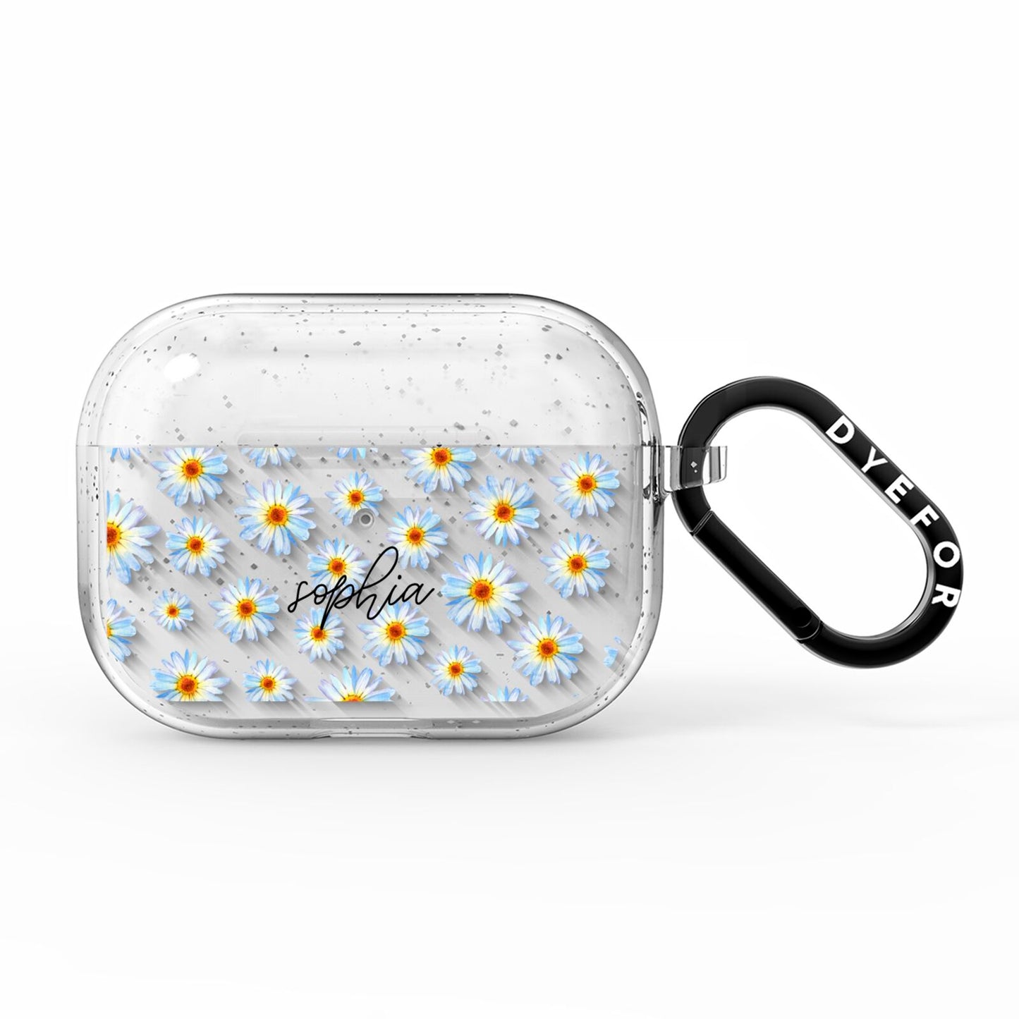 Personalised Daisy AirPods Pro Glitter Case