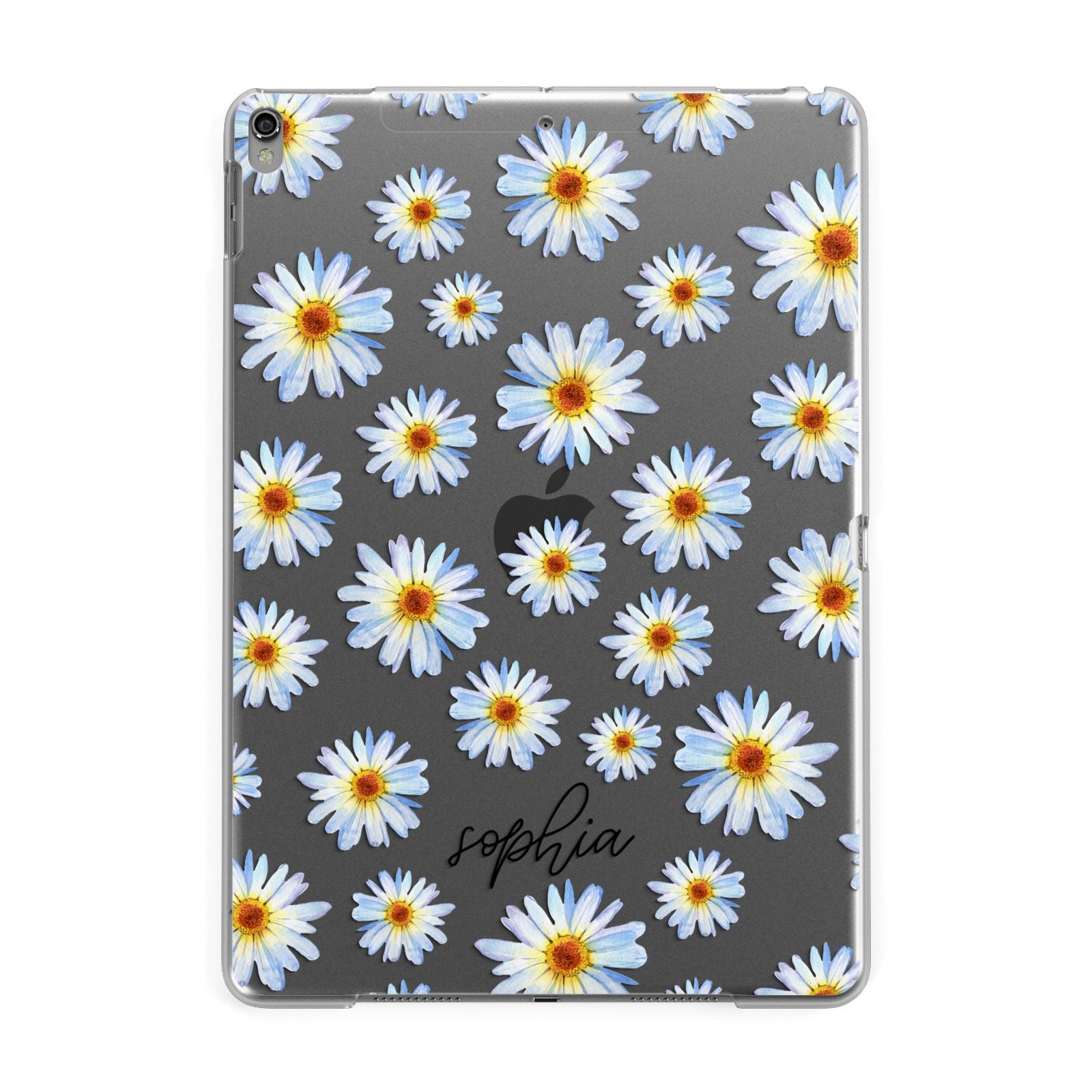 Personalised Daisy Apple iPad Grey Case