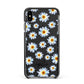 Personalised Daisy Apple iPhone Xs Max Impact Case Black Edge on Black Phone