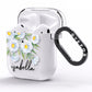 Personalised Daisy Flower AirPods Clear Case Side Image