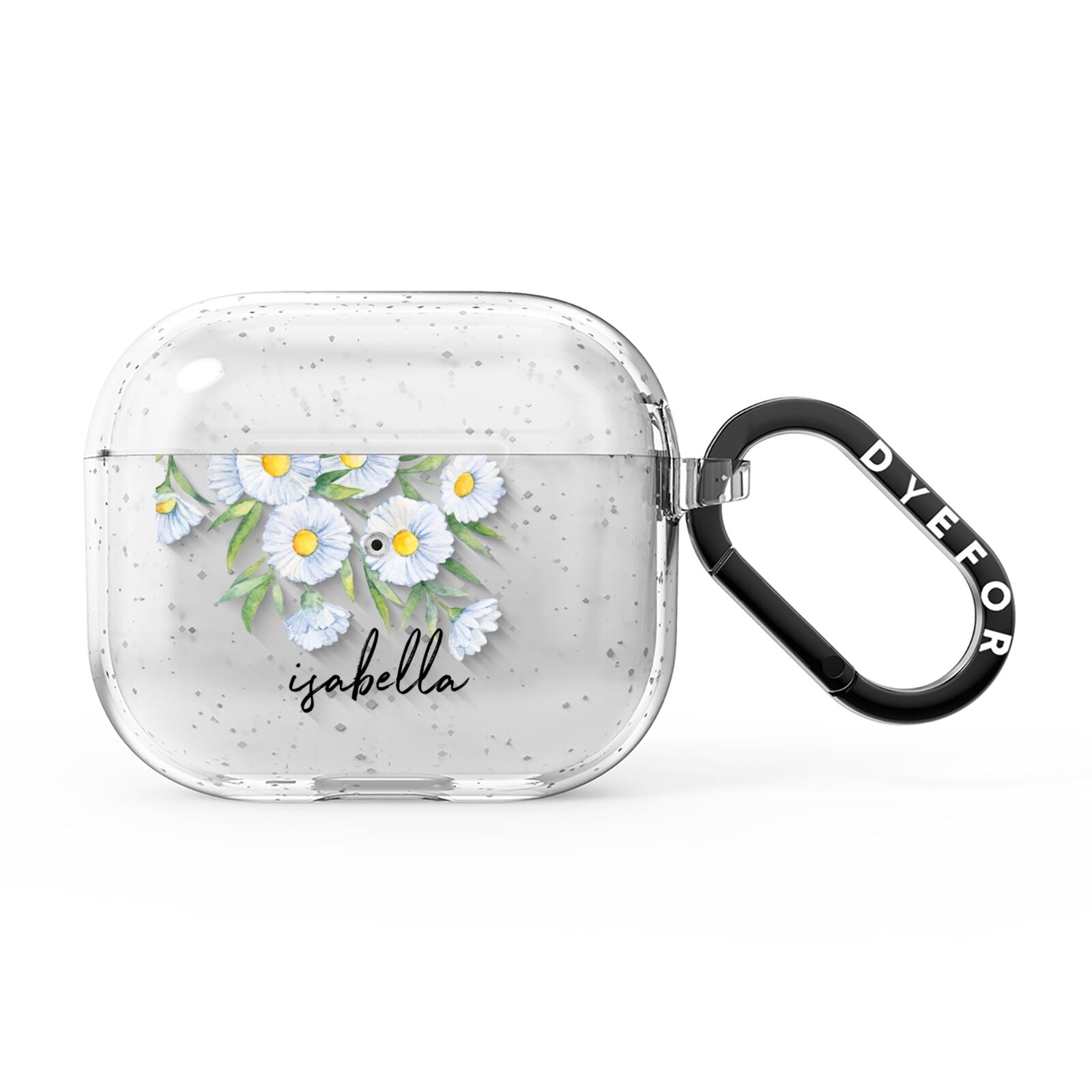 Personalised Daisy Flower AirPods Glitter Case 3rd Gen