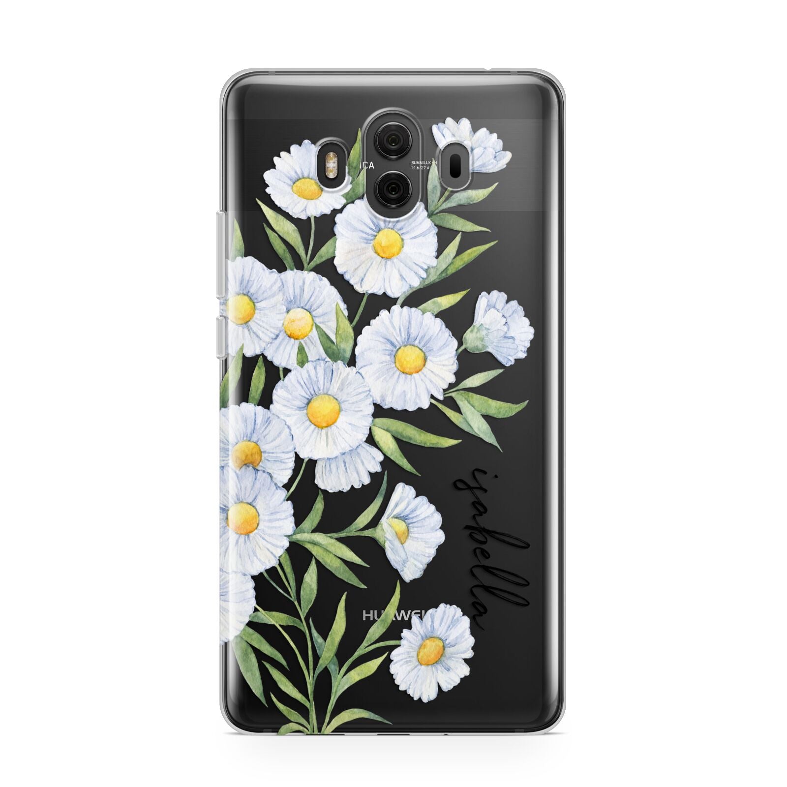 Personalised Daisy Flower Huawei Mate 10 Protective Phone Case