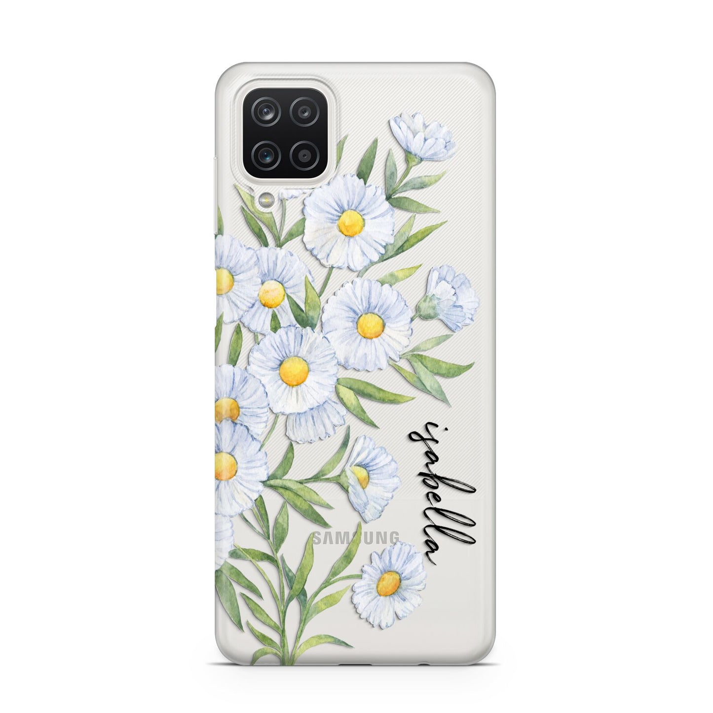 Personalised Daisy Flower Samsung A12 Case