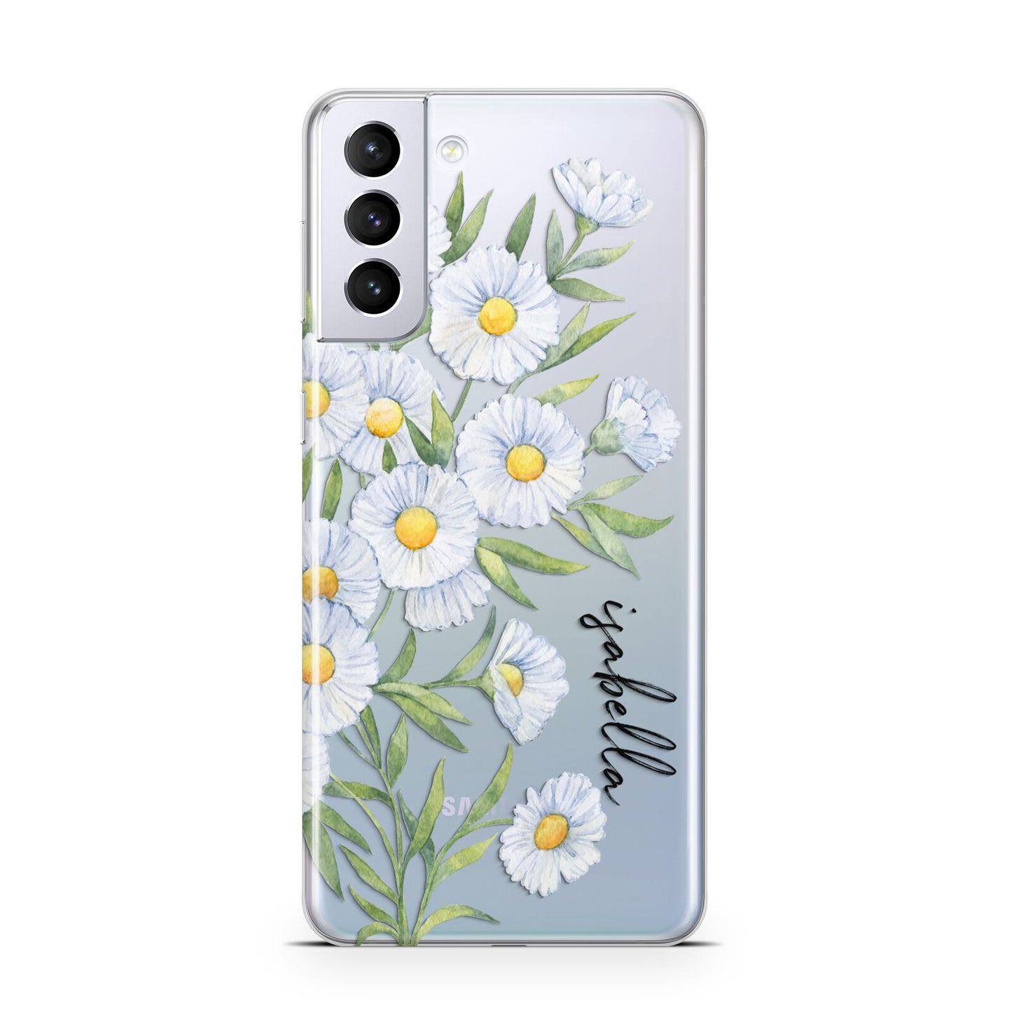 Personalised Daisy Flower Samsung S21 Plus Case