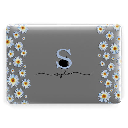 Personalised Daisy Initial Name Apple MacBook Case