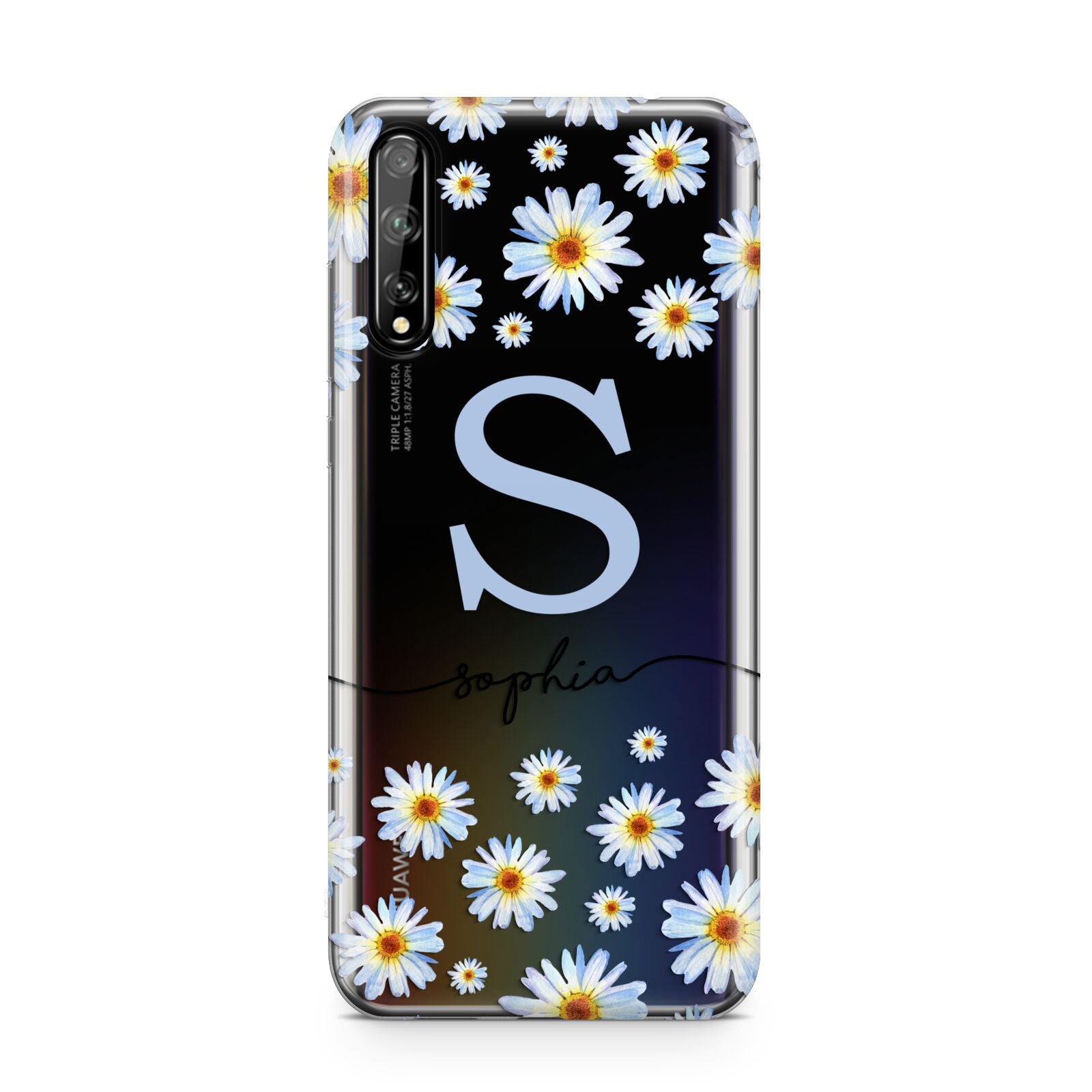 Personalised Daisy Initial Name Huawei Enjoy 10s Phone Case