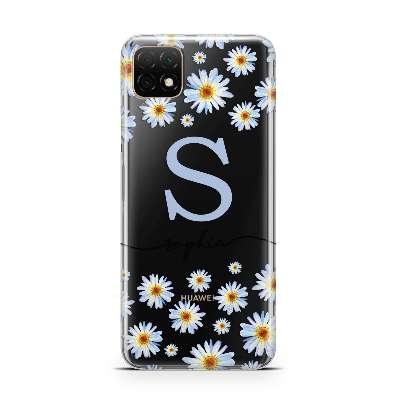 Personalised Daisy Initial Name Huawei Enjoy 20 Phone Case