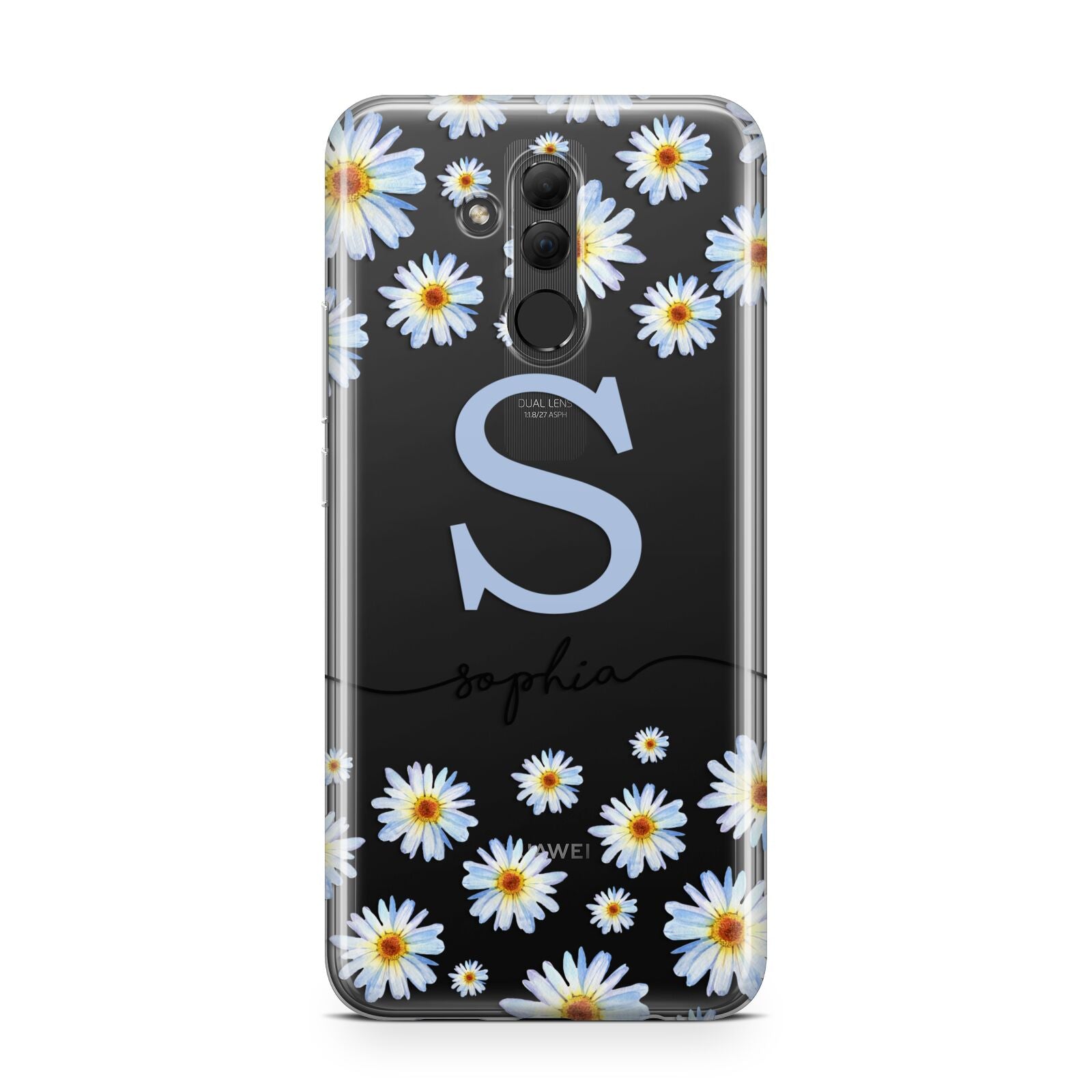 Personalised Daisy Initial Name Huawei Mate 20 Lite