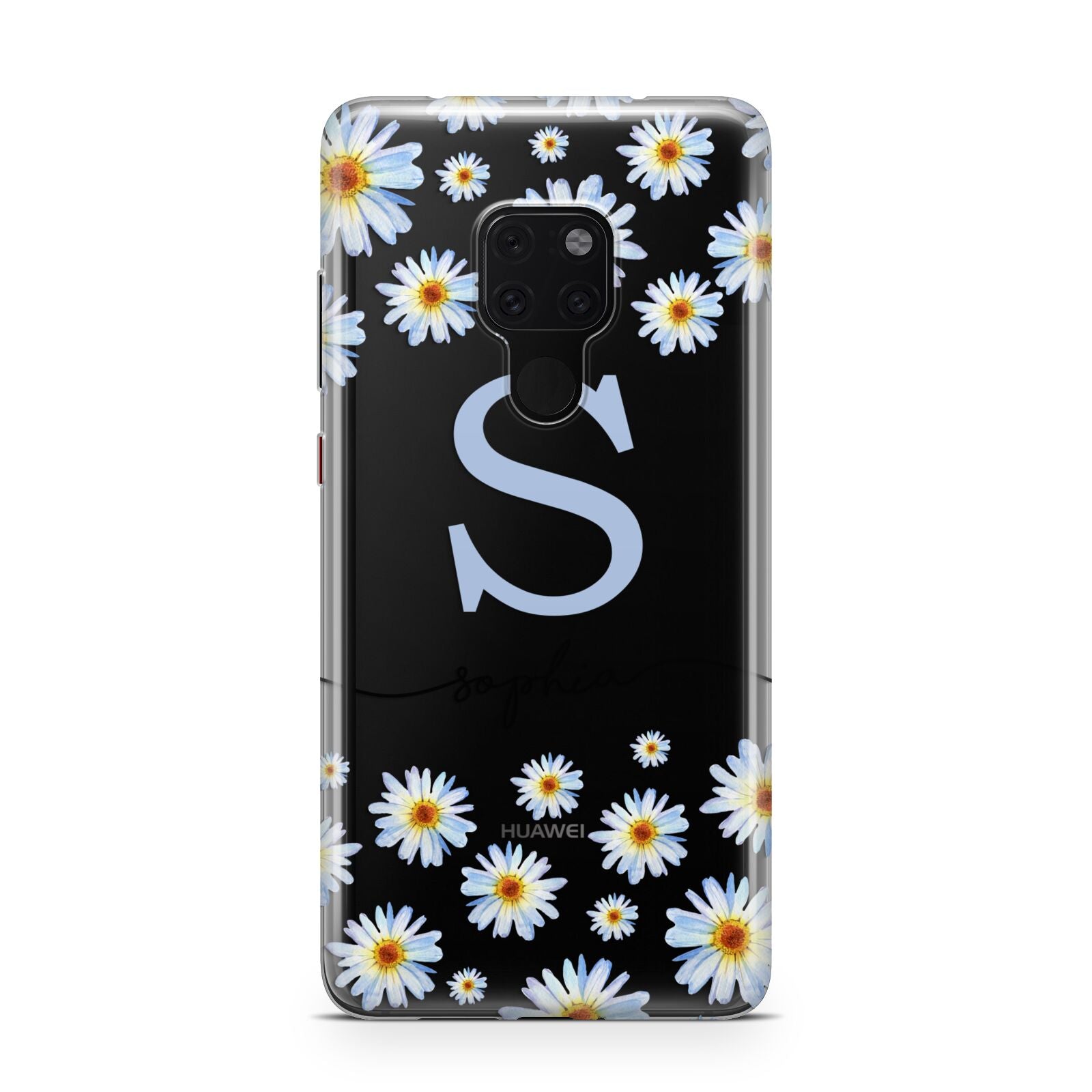 Personalised Daisy Initial Name Huawei Mate 20 Phone Case