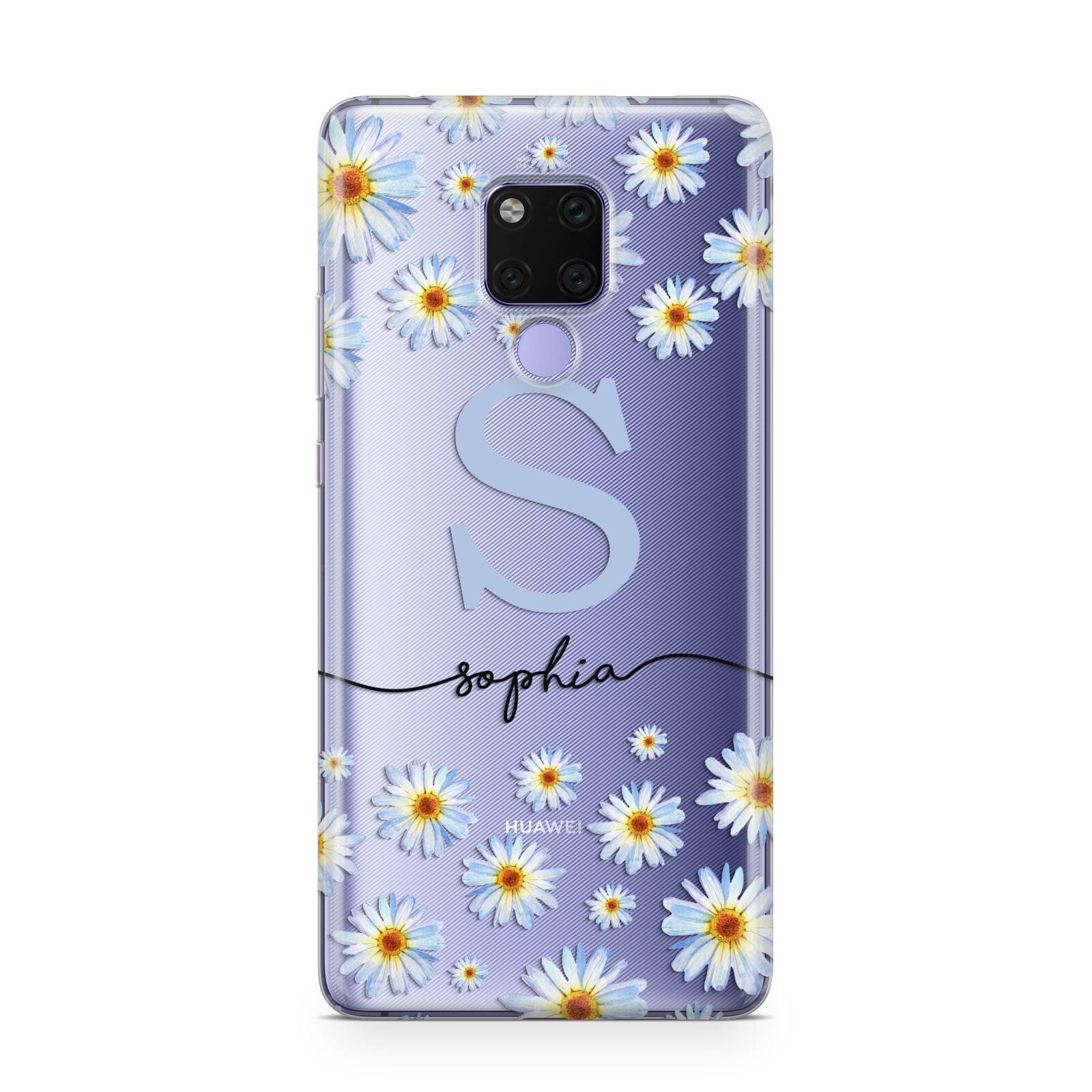 Personalised Daisy Initial Name Huawei Mate 20X Phone Case