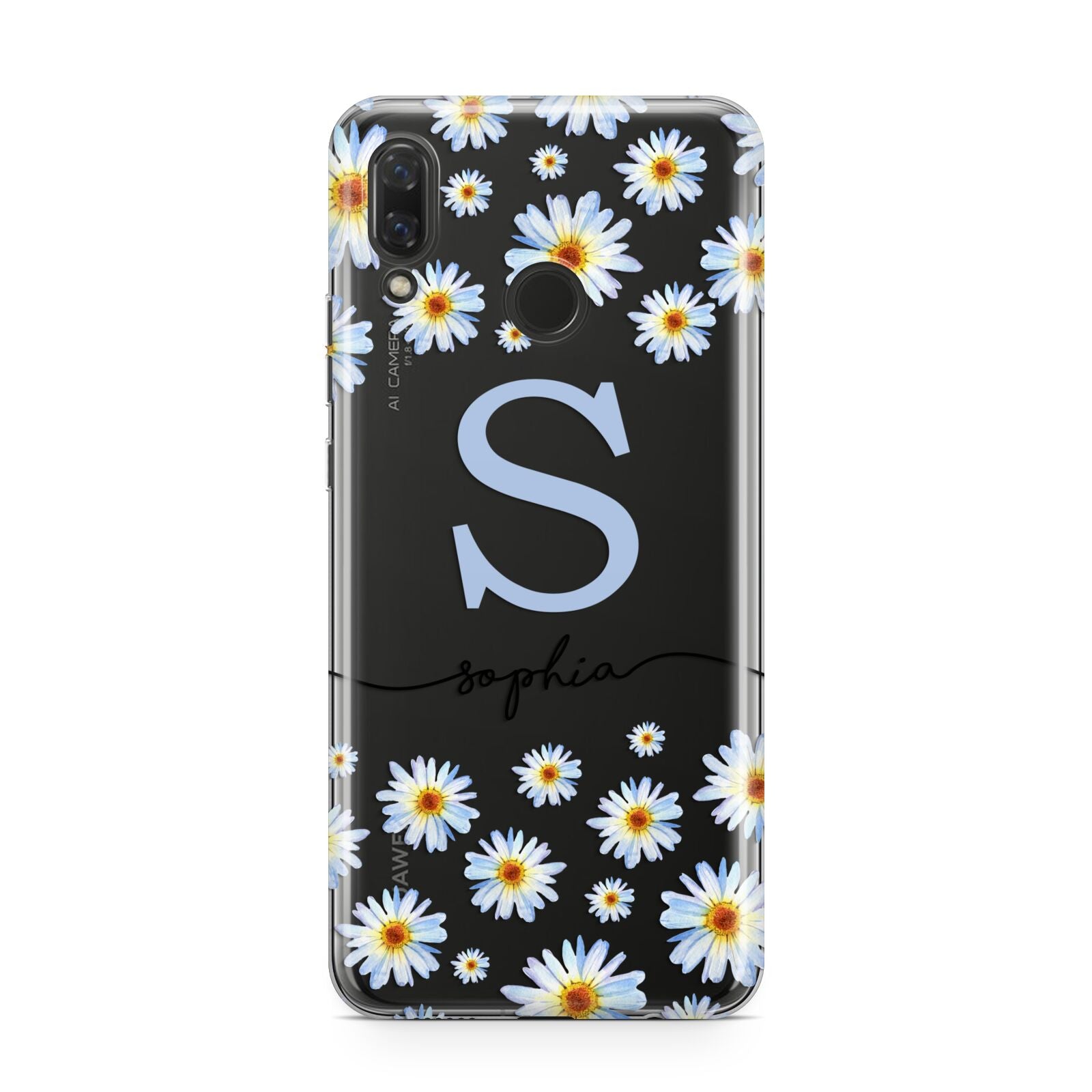 Personalised Daisy Initial Name Huawei Nova 3 Phone Case