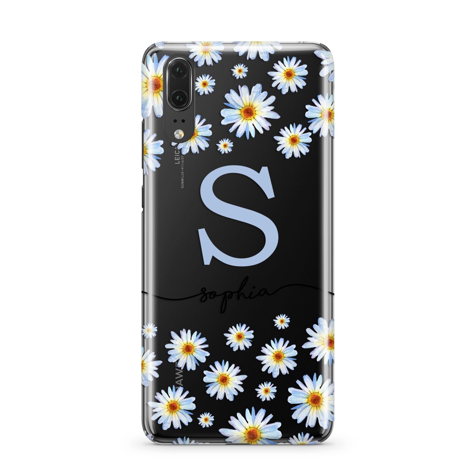 Personalised Daisy Initial Name Huawei P20 Phone Case