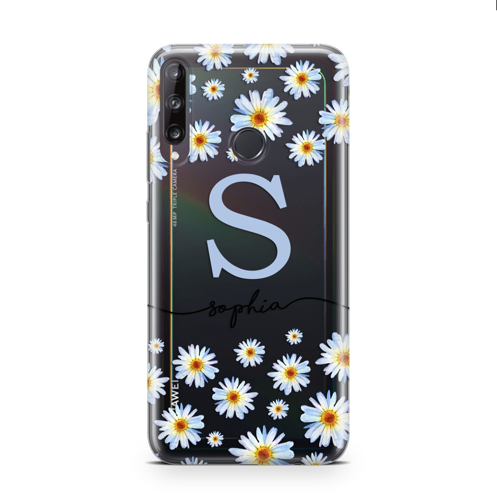 Personalised Daisy Initial Name Huawei P40 Lite E Phone Case