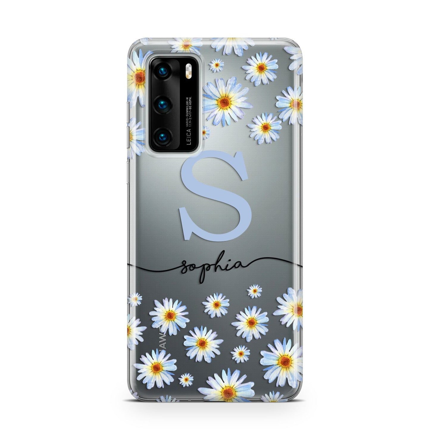 Personalised Daisy Initial Name Huawei P40 Phone Case