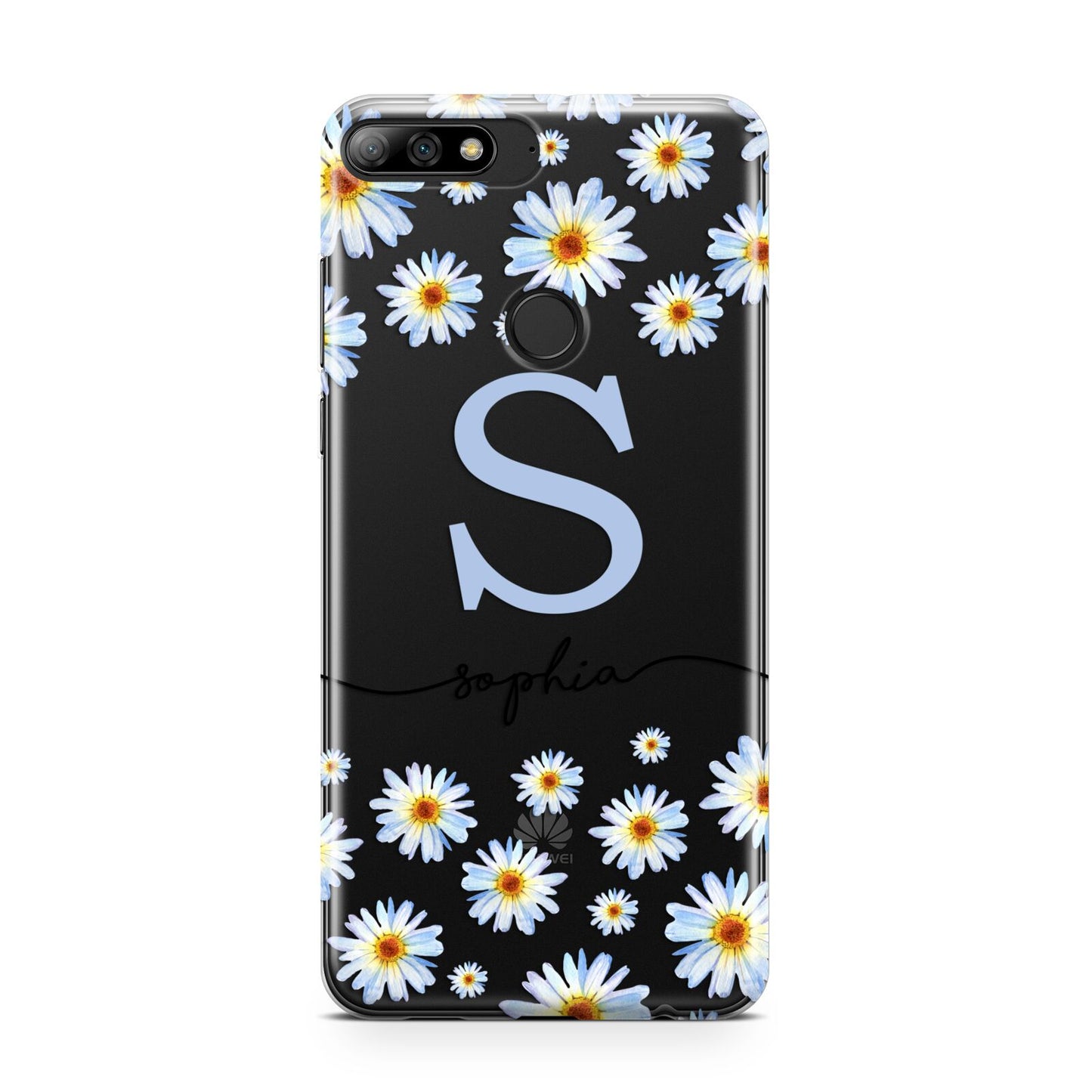 Personalised Daisy Initial Name Huawei Y7 2018