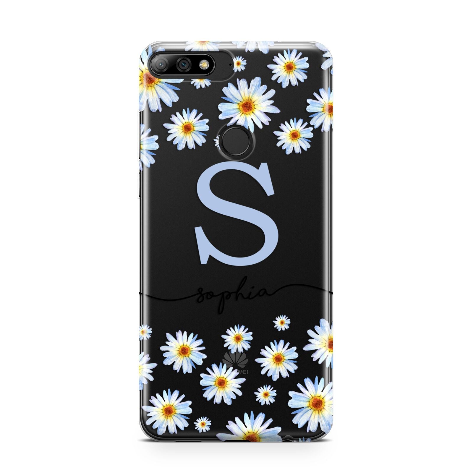 Personalised Daisy Initial Name Huawei Y7 2018