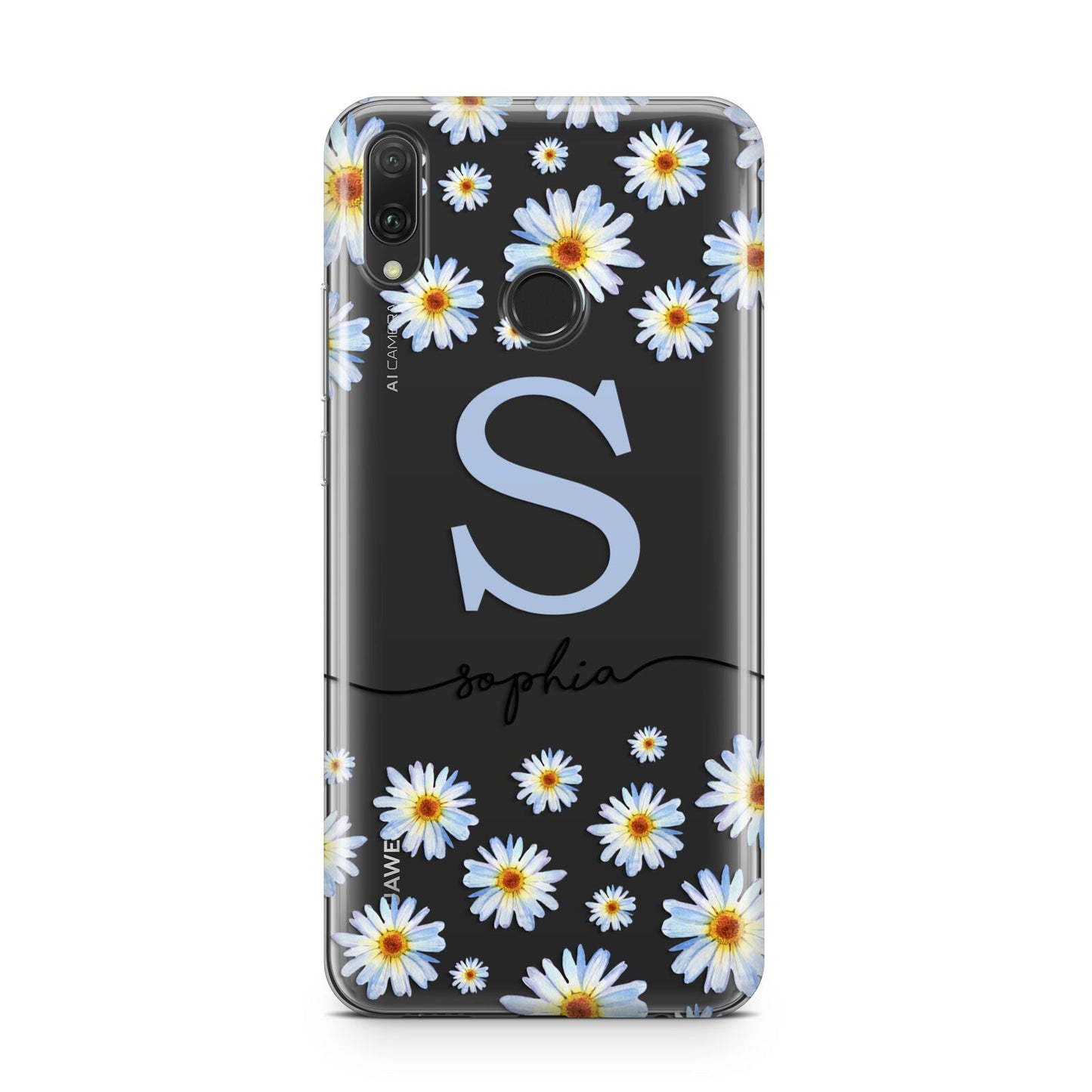 Personalised Daisy Initial Name Huawei Y9 2019