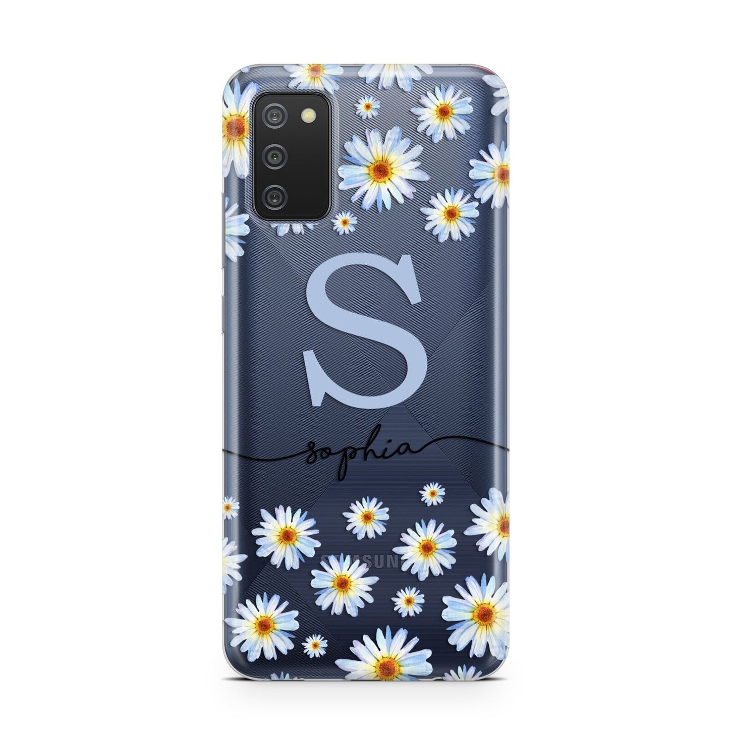 Personalised Daisy Initial Name Samsung A02s Case