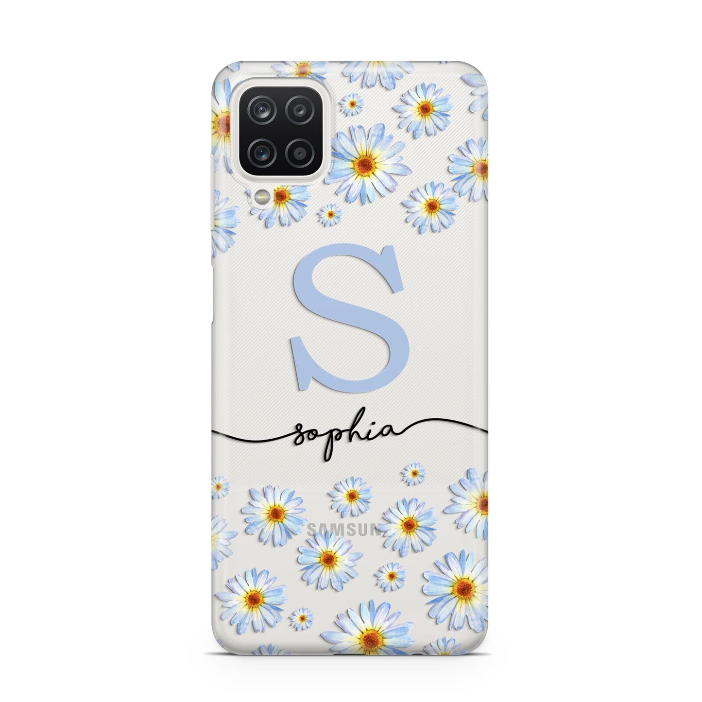 Personalised Daisy Initial Name Samsung A12 Case