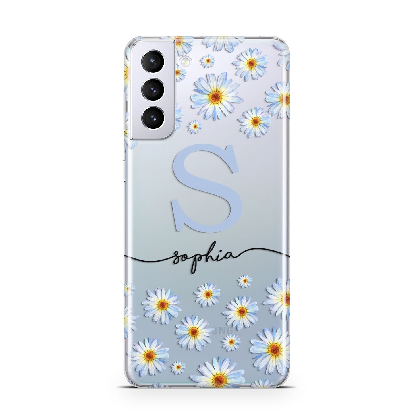 Personalised Daisy Initial Name Samsung S21 Plus Case