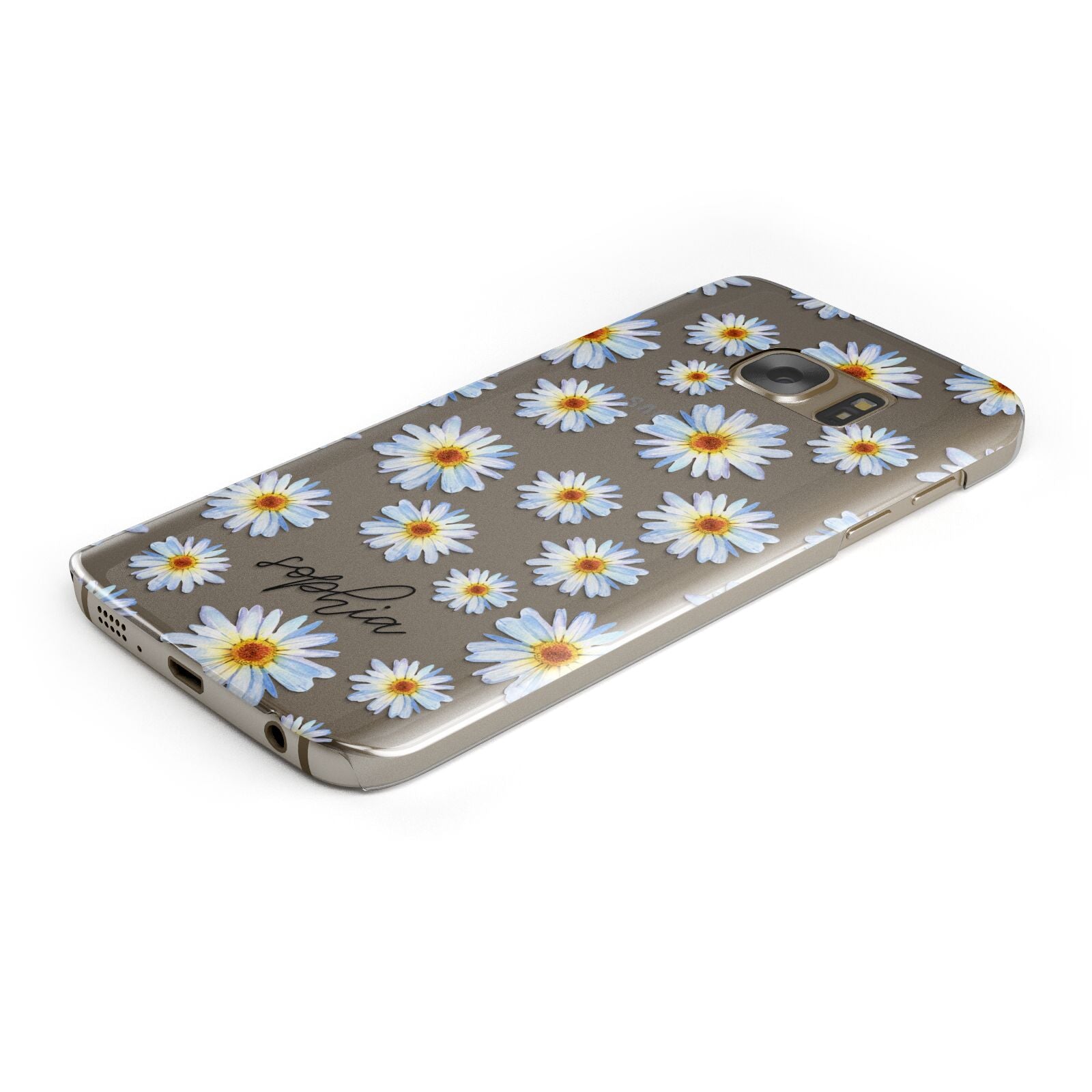 Personalised Daisy Protective Samsung Galaxy Case Angled Image