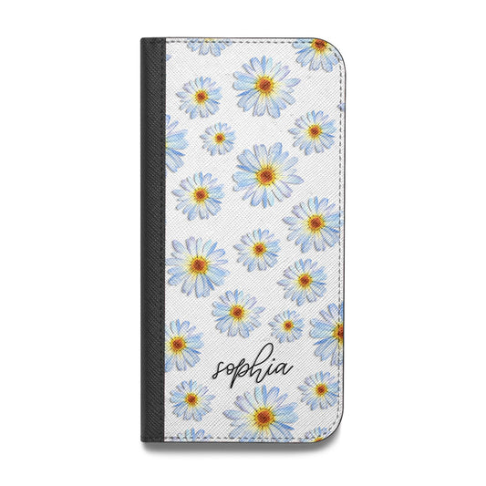 Personalised Daisy Vegan Leather Flip iPhone Case