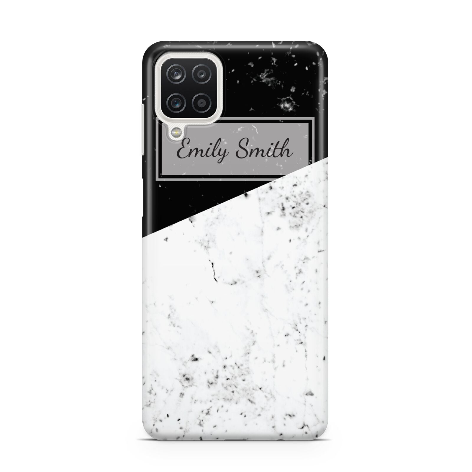 Personalised Day Night Marble Name Initials Samsung A12 Case